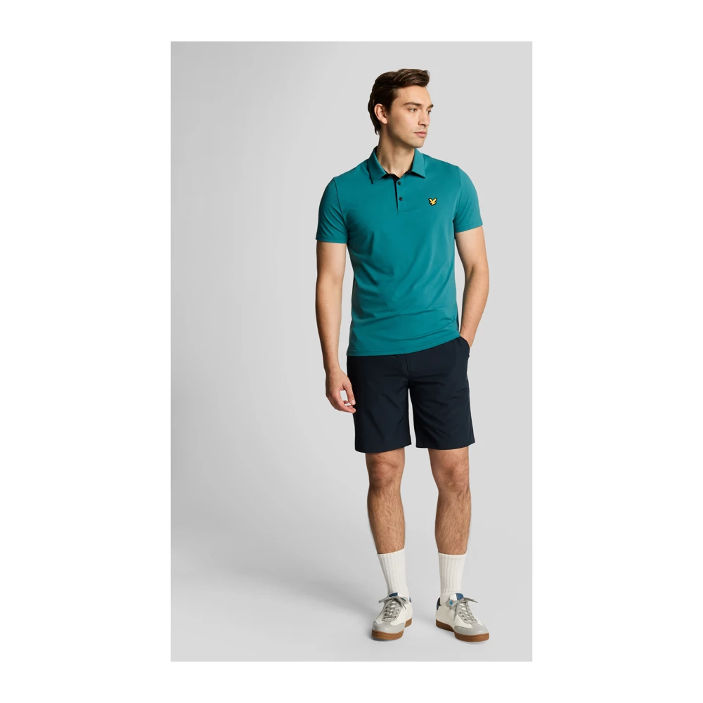 Lyle & Scott SS Polo Shirts Contrast Placket Polo Shirt Blue Heren
