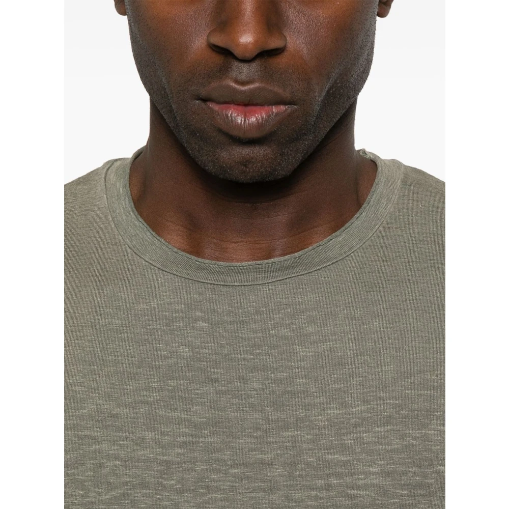 Daniele Fiesoli Groene Polo Shirt Gerolde Rand Green Heren
