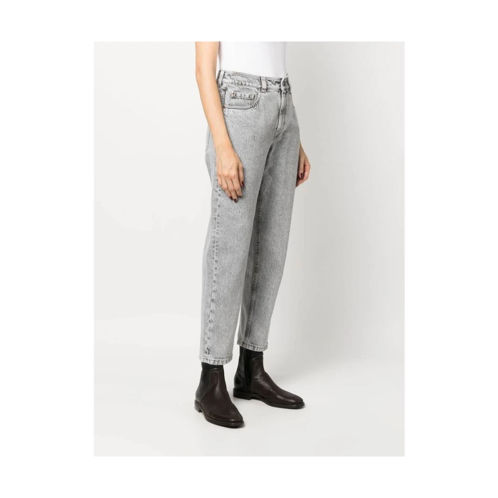 BRUNELLO CUCINELLI Lichtgrijze Acid Wash Jeans Gray Dames