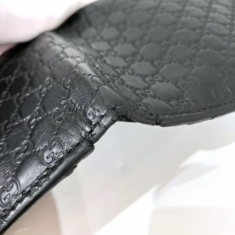 Gucci Vintage Pre-owned Leather wallets Black Dames