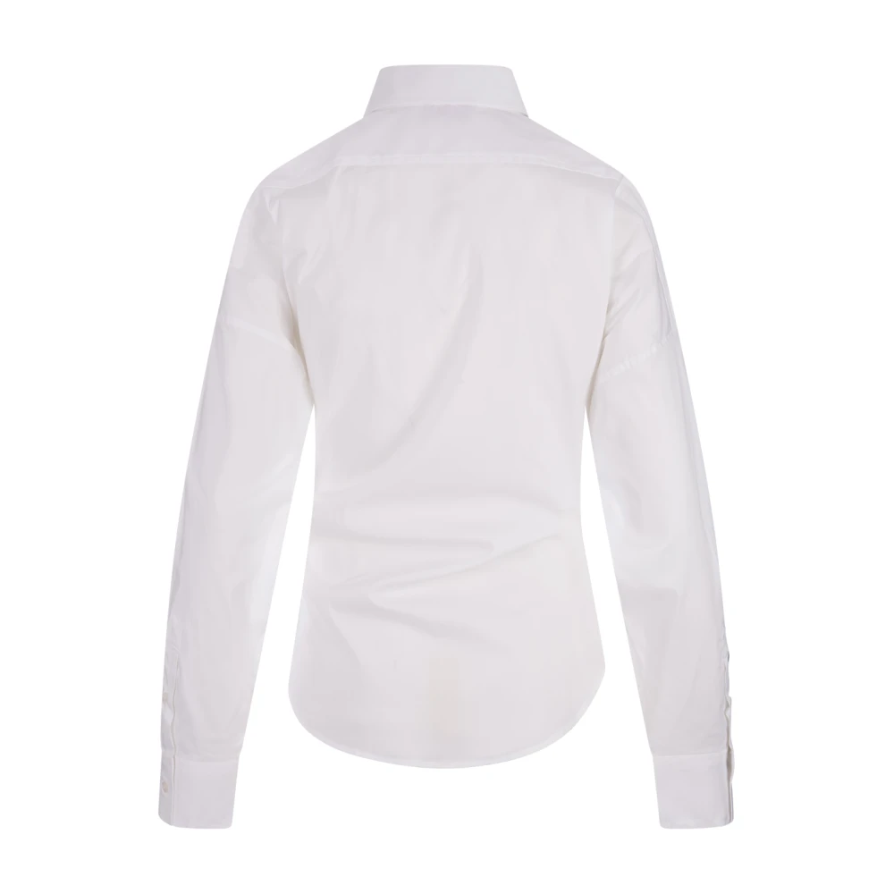 Diesel Witte Wrap-Around Shirt met Oval D Motif White Dames