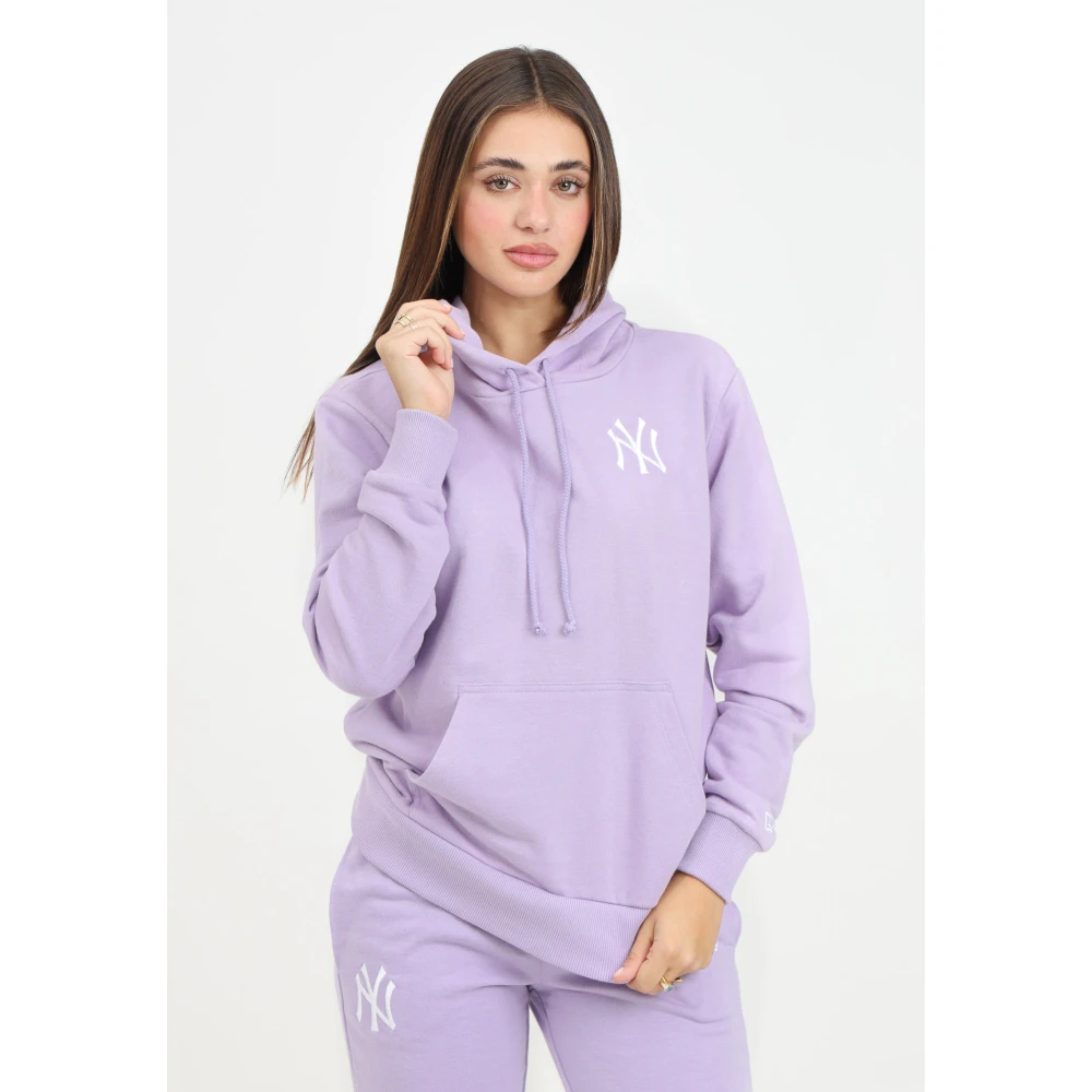 new era MLB League Essential Hoodie Paars Purple Dames