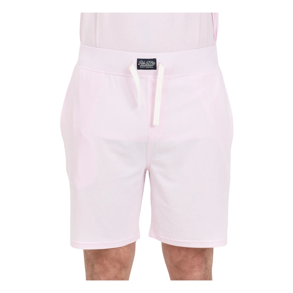 Ralph Lauren Unisex Roze Logo Shorts Pink Heren