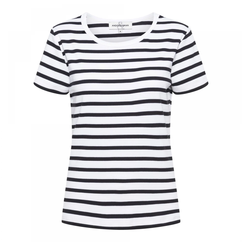 &Co Woman T-shirt met ronde hals Blue Dames
