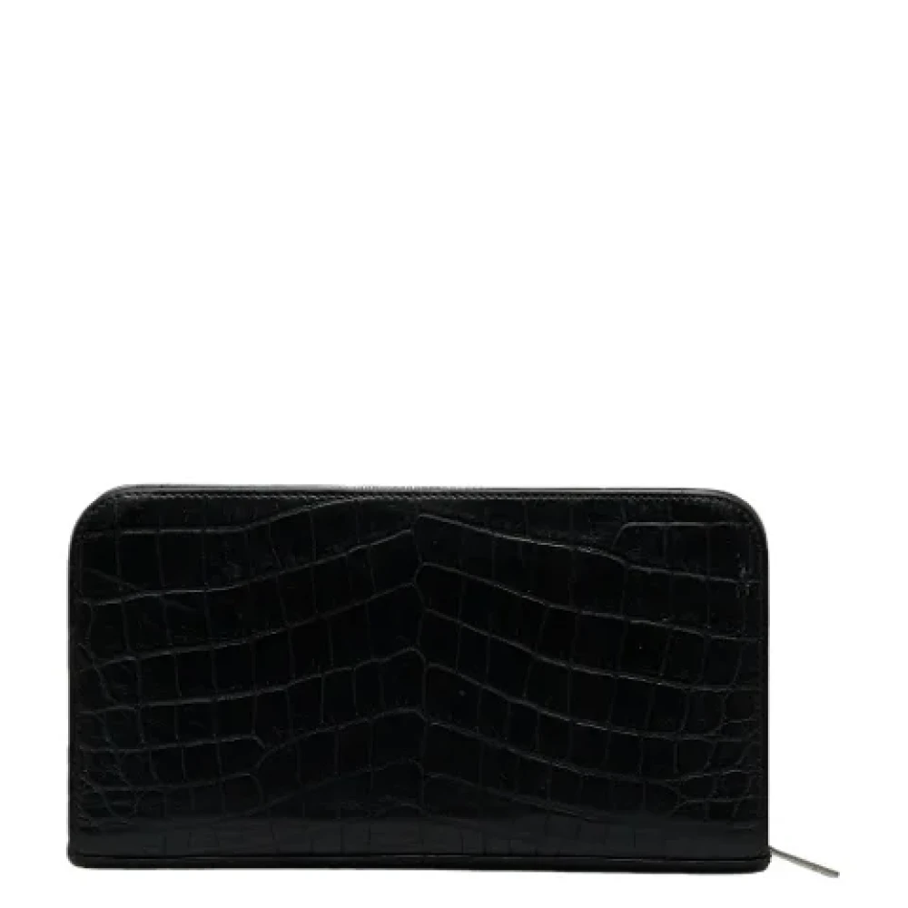 Yves Saint Laurent Vintage Pre-owned Leather wallets Black Heren