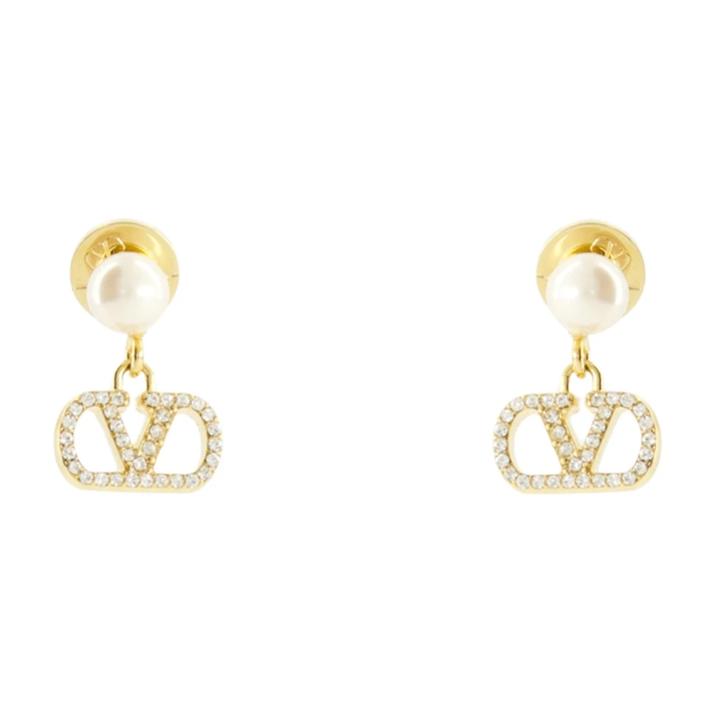 Valentino Garavani Women's Yellow Vlogo Swarovski Earrings