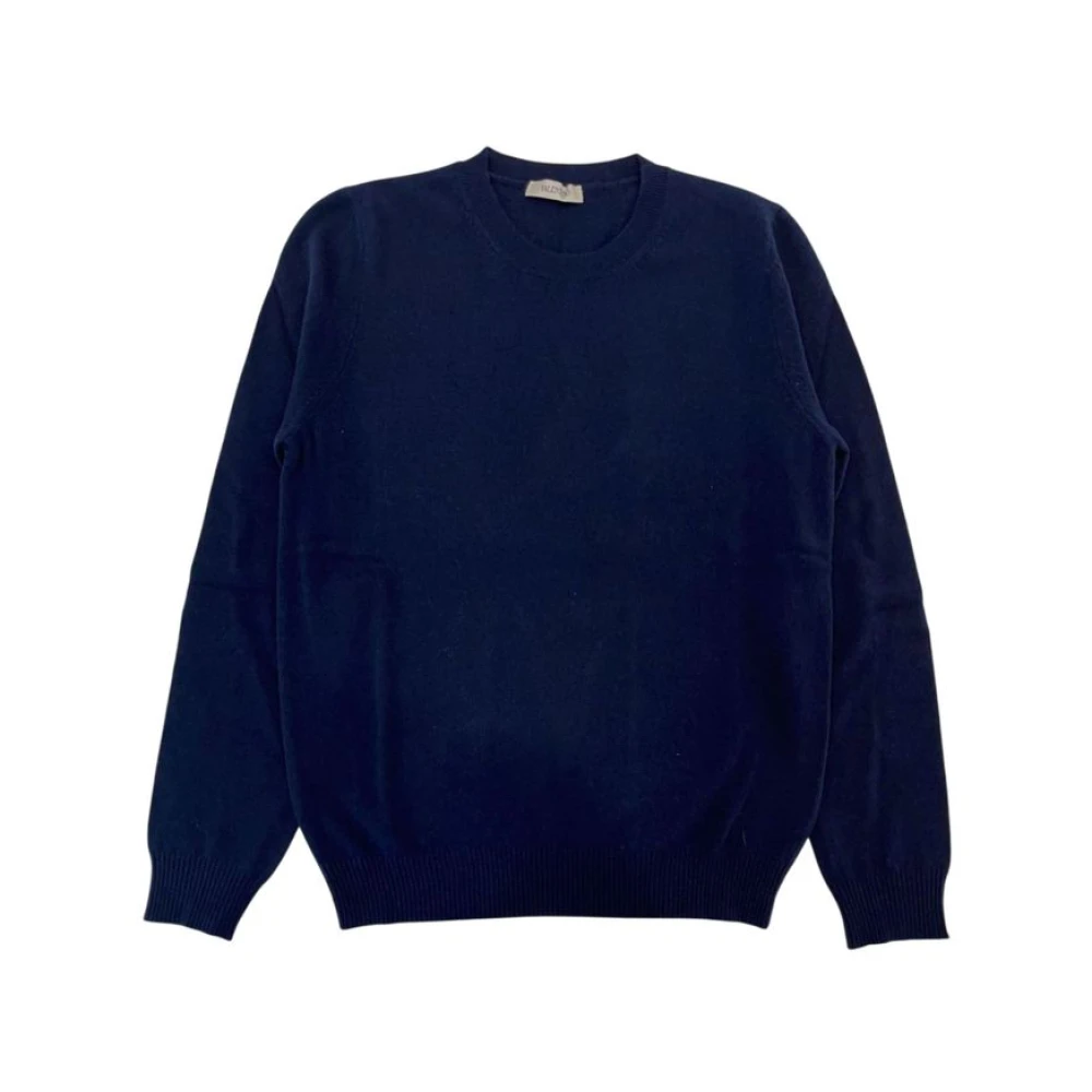 Valentino Blauwe Wol Crew Neck Sweater Blue Heren