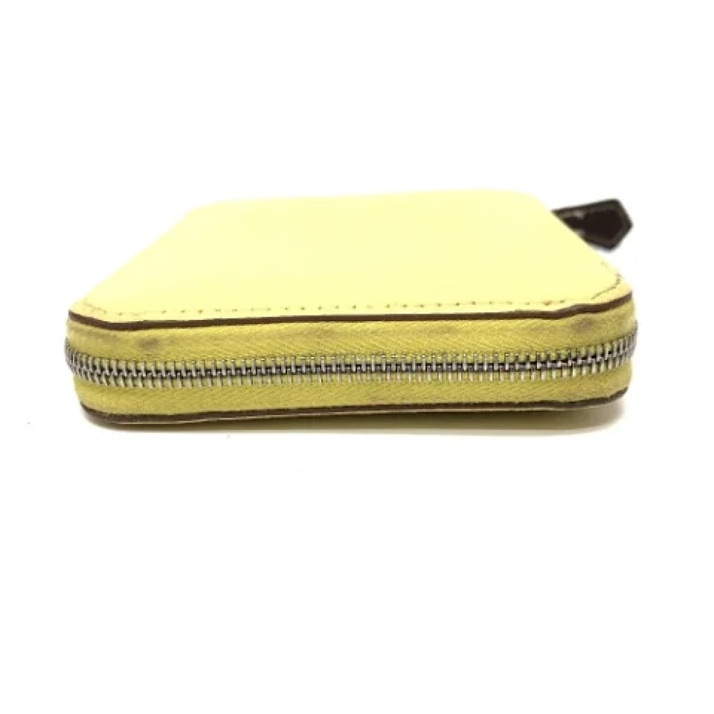 Hermès Vintage Pre-owned Leather wallets Yellow Dames