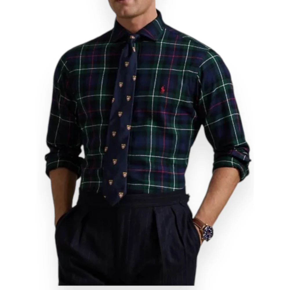 Polo Ralph Lauren Twill Overhemd in Klassieke Stijl Blue Heren