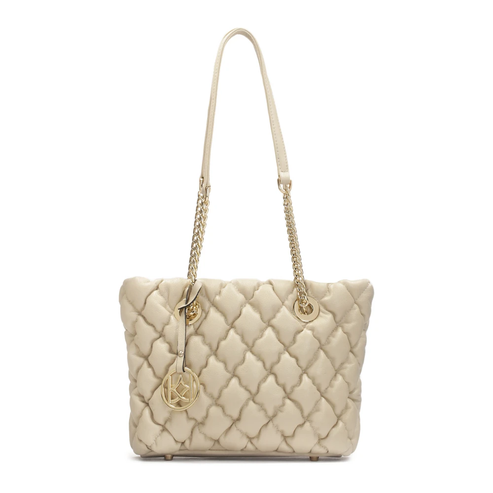 Kazar Kleine schoudertas van zacht gewatteerd leer Beige Dames