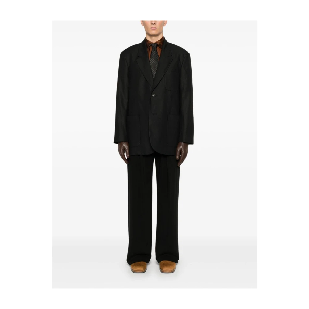 Our Legacy Zwart Canvas Embrace Blazer Black Heren