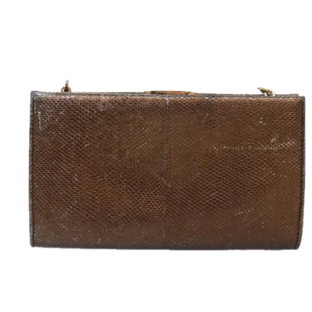 Salvatore Ferragamo Pre-owned Leather shoulder-bags Brown Dames