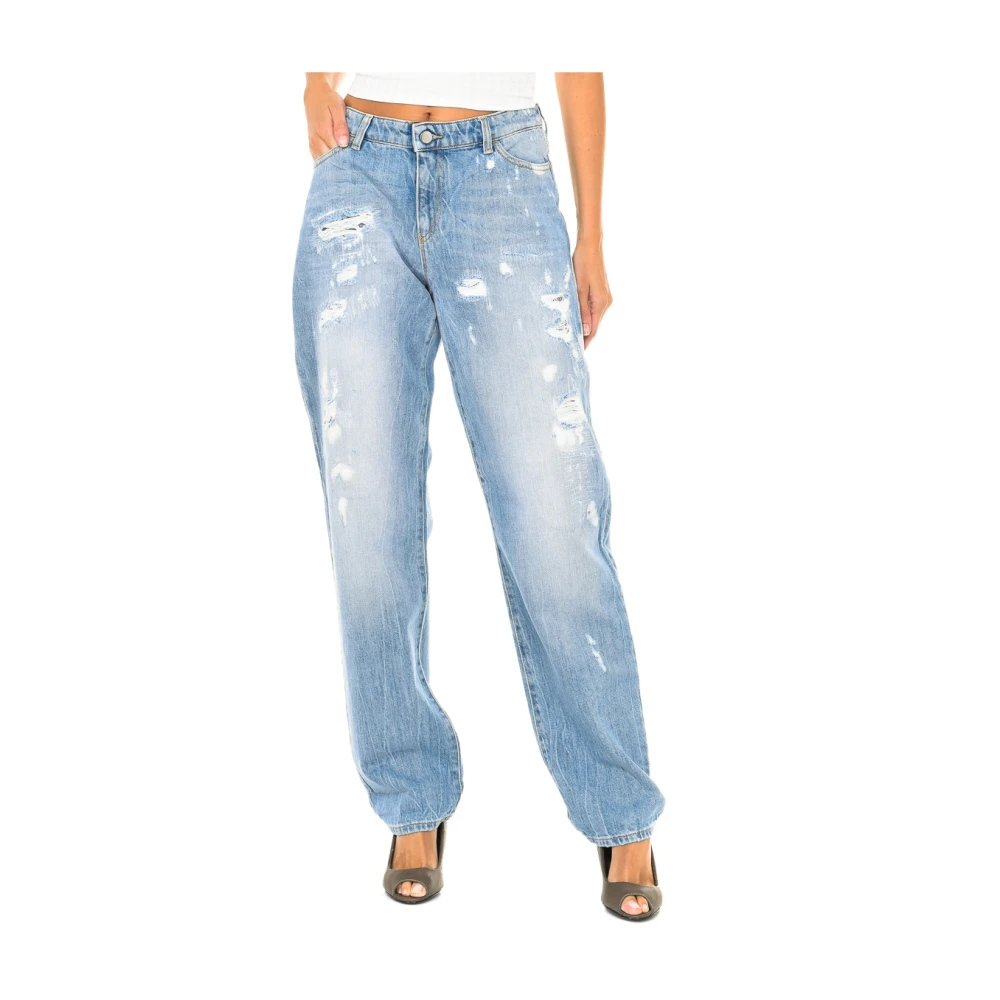 Armani Jeans Rivna Jeans Rakt Skär Blue, Dam