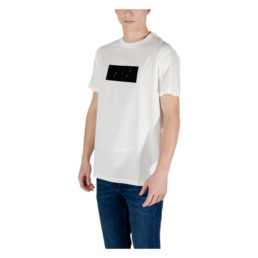Armani Exchange Korte Mouw T-shirt Lente Zomer Collectie White Heren