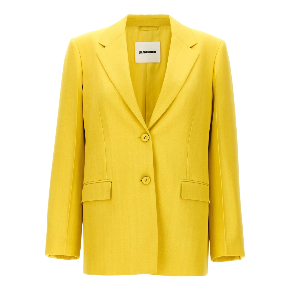 Jil Sander Women's Yellow Single-Breasted Blazer