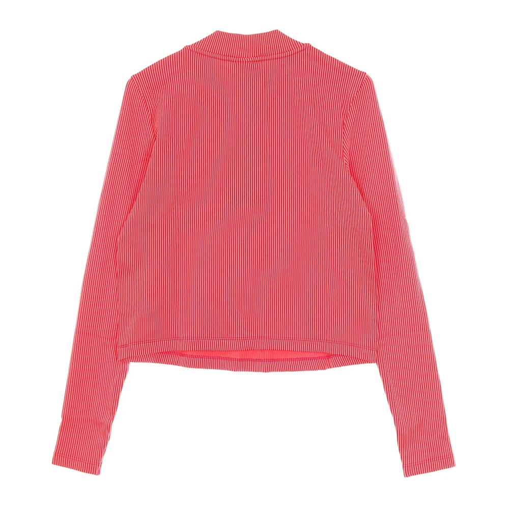 Nike Tweekleurige geribbelde longsleeve T-shirt Red Dames