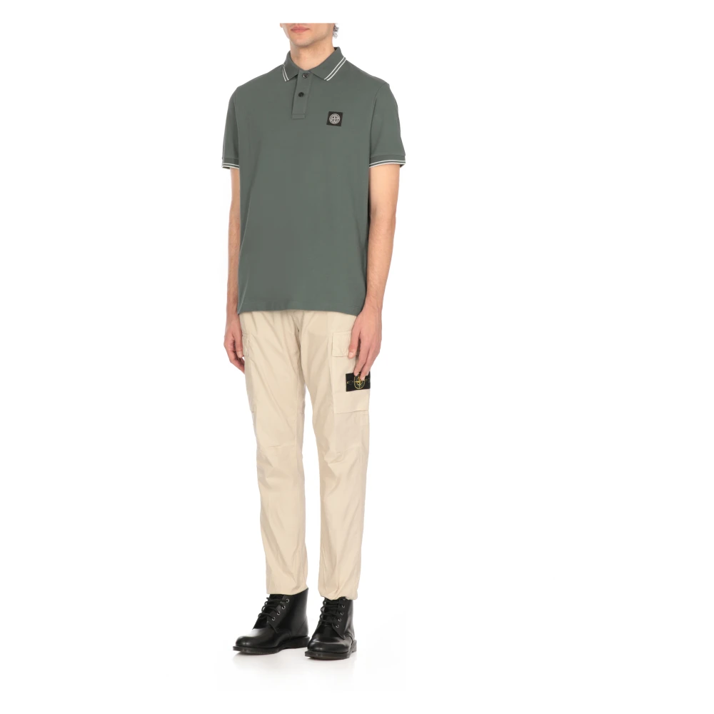Stone Island Groen Poloshirt met Logopatch Green Heren