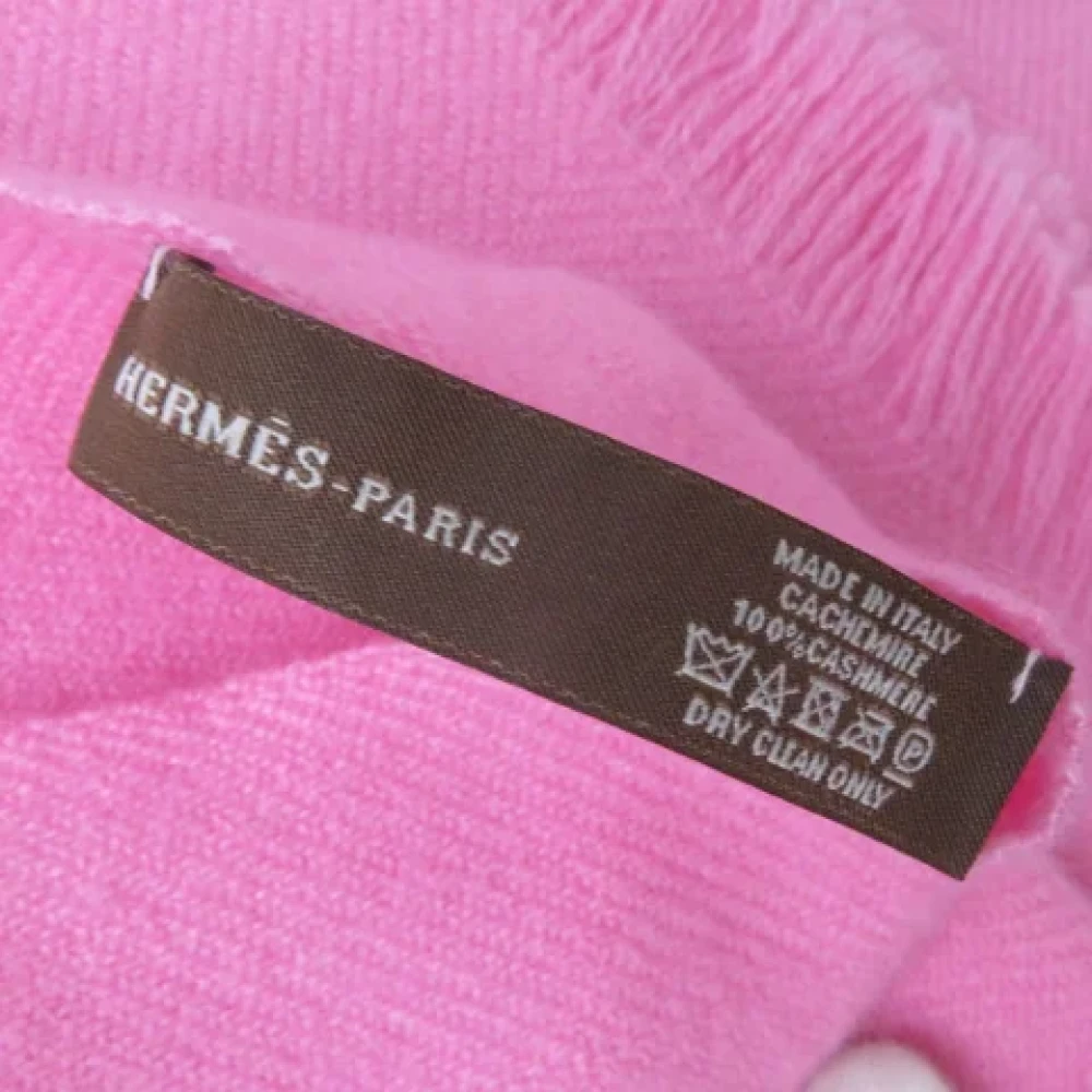 Hermès Vintage Pre-owned Cashmere scarves Pink Dames