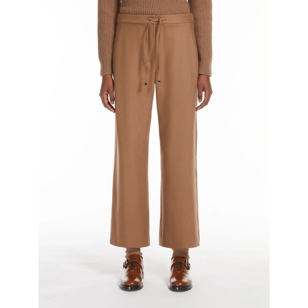 Max Mara Zachte Lijn Joggingbroek Kameel Brown Dames
