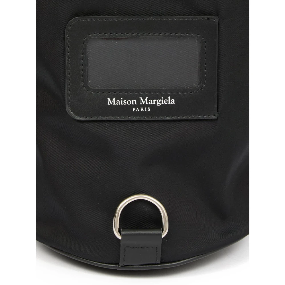 Maison Margiela Zwarte Schoudertas met Logo Print Black Heren