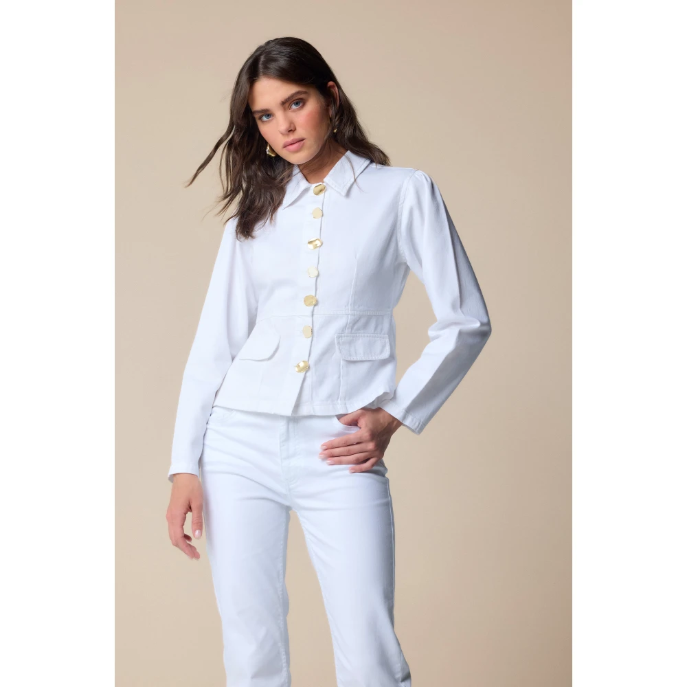 Kocca Stijlvolle Denimjassen voor jou White Dames