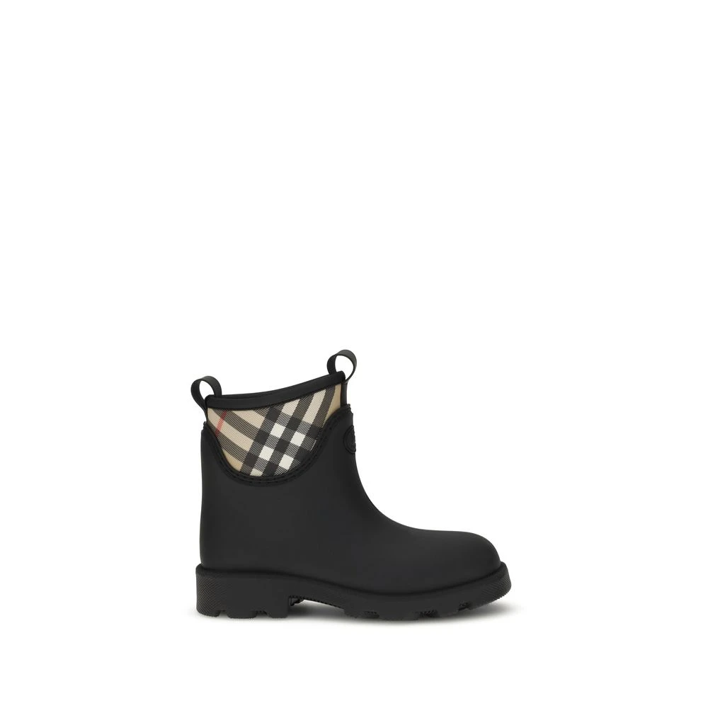 Burberry Black Wellies, Female, 7 Uk, Equestrian Knight Design Ankle Boots