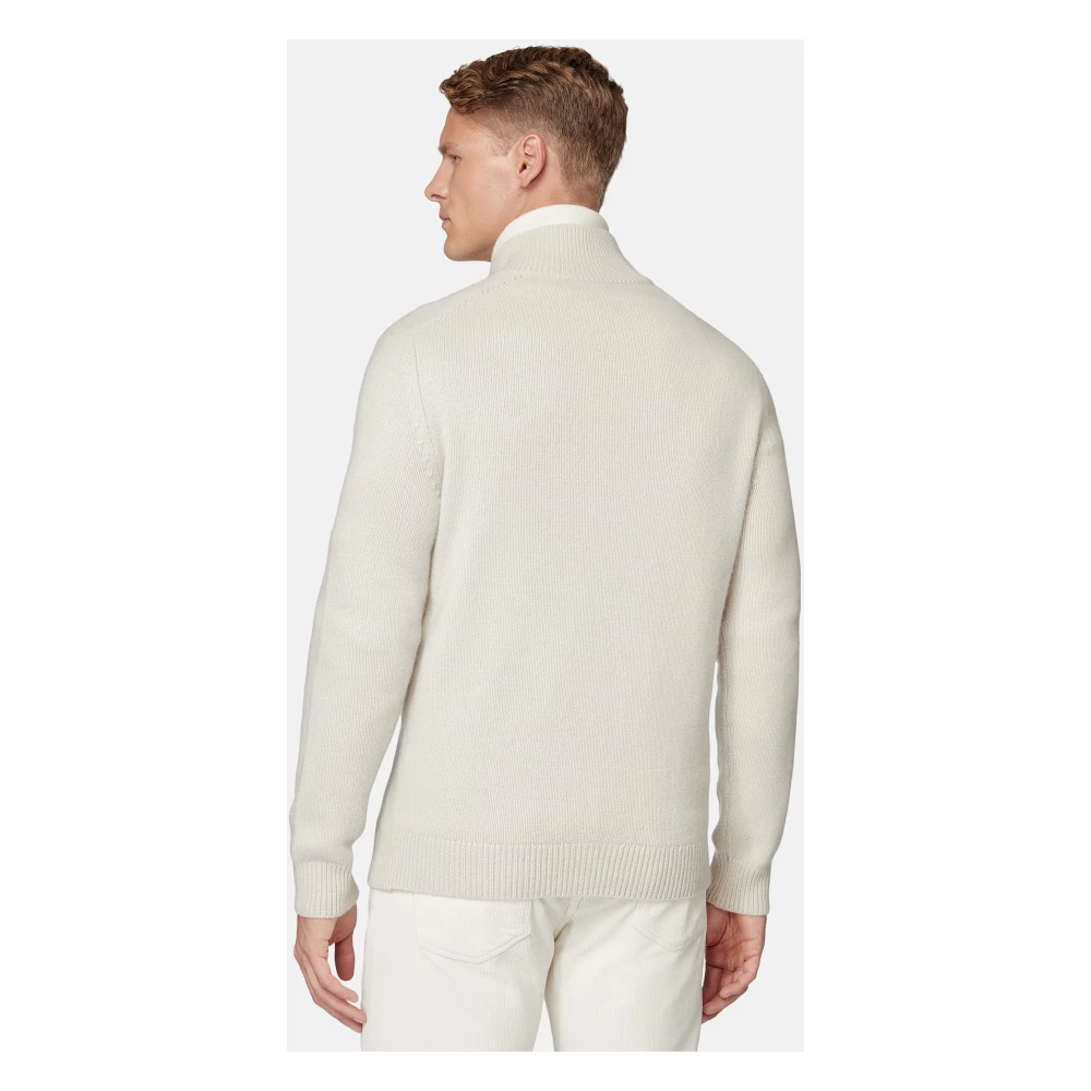 Boggi Milano Cashmere Full-Zip Jumper Blue Heren