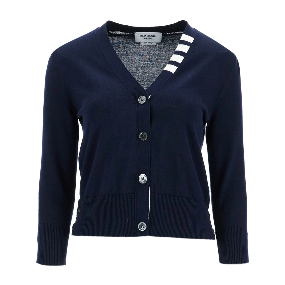 Thom Browne 4-Bar Katoenen Vest Blue Dames