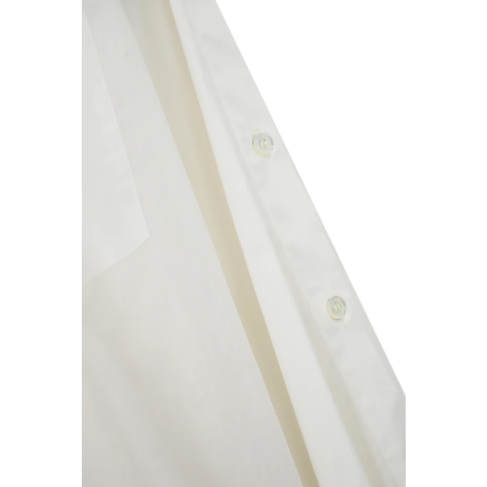Blugirl Witte Poplin Overhemd Lange Mouw Knoop White Dames