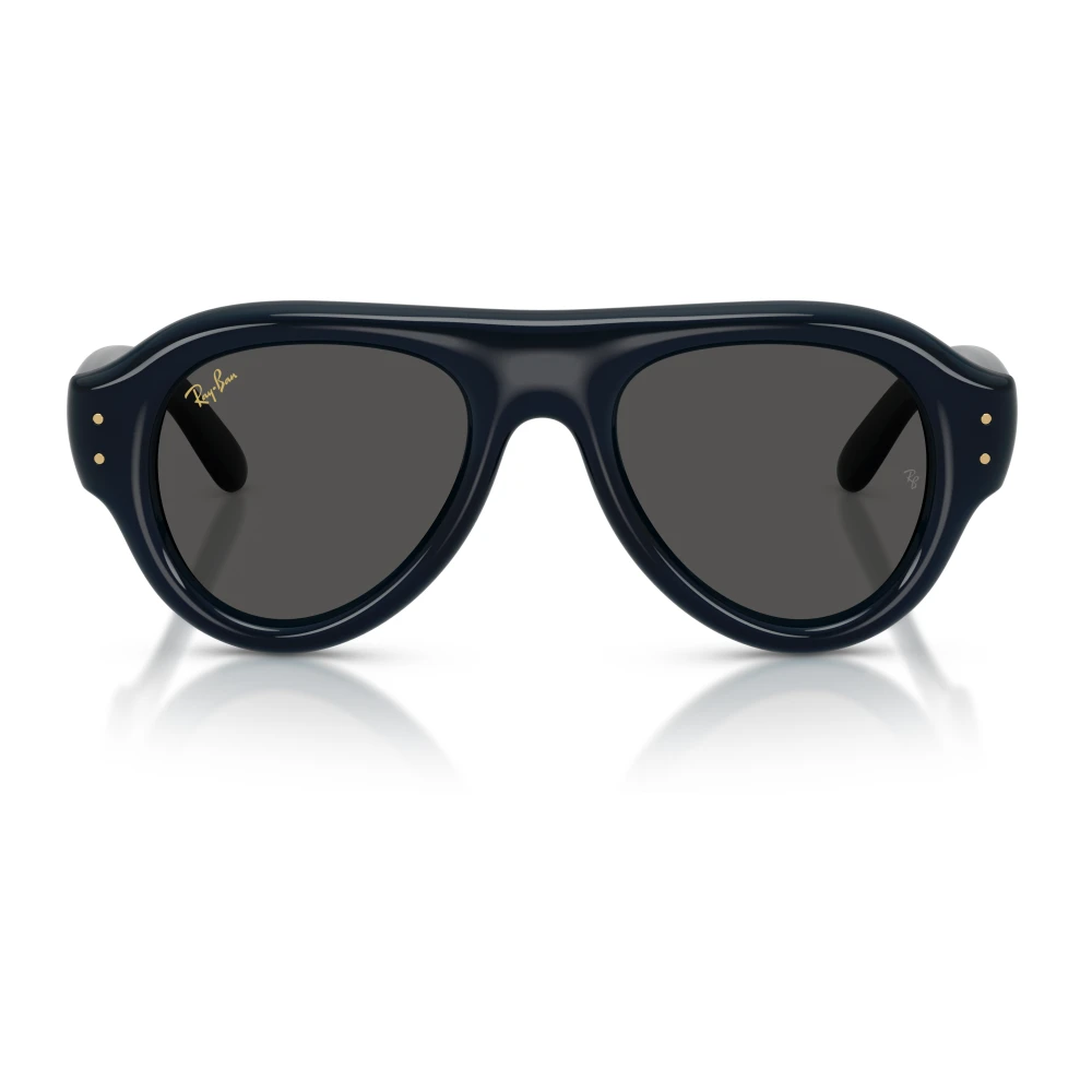 Ray-Ban Unisex Blue Sunglasses, 52 Mm, Aviator Puffer Sunglasses