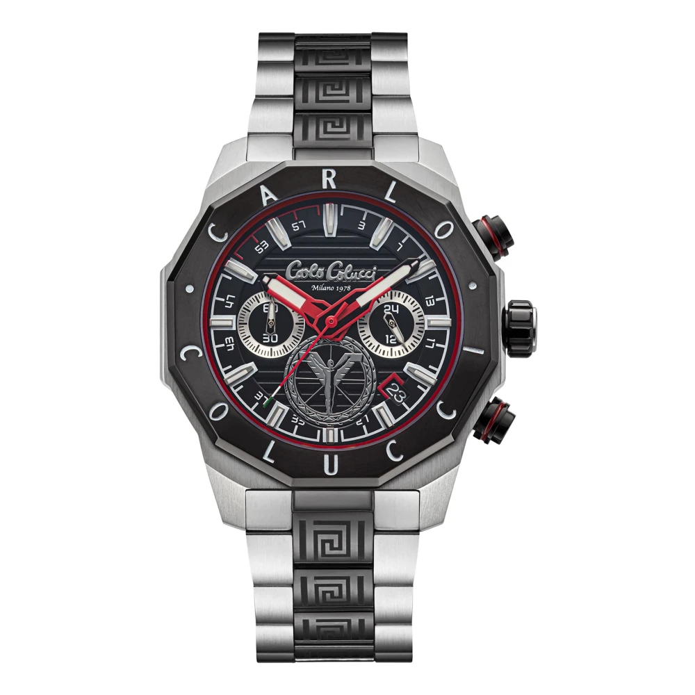 Carlo Colucci Men's Gray Watches, One Size, Round Stainless Steel Watch