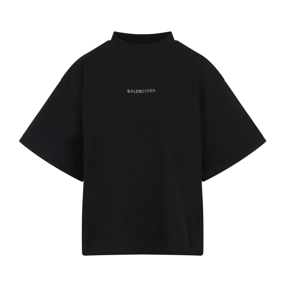 Balenciaga Cropped T-Shirt Black, Dam