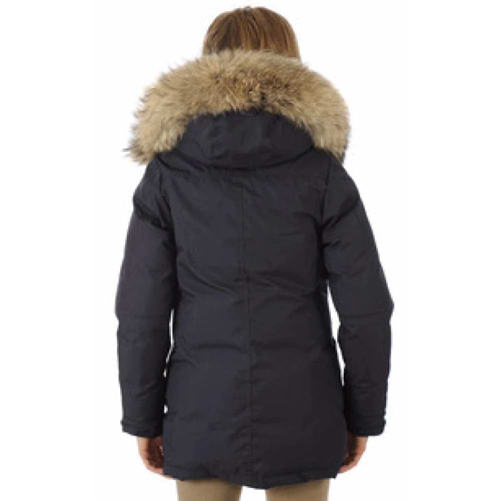 Pyrenex Bordeaux Admiral Parka met wasbeer bont Blue Dames