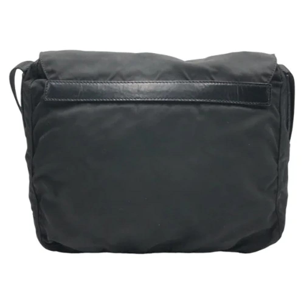 Prada Vintage Pre-owned Canvas shoulder-bags Black Dames