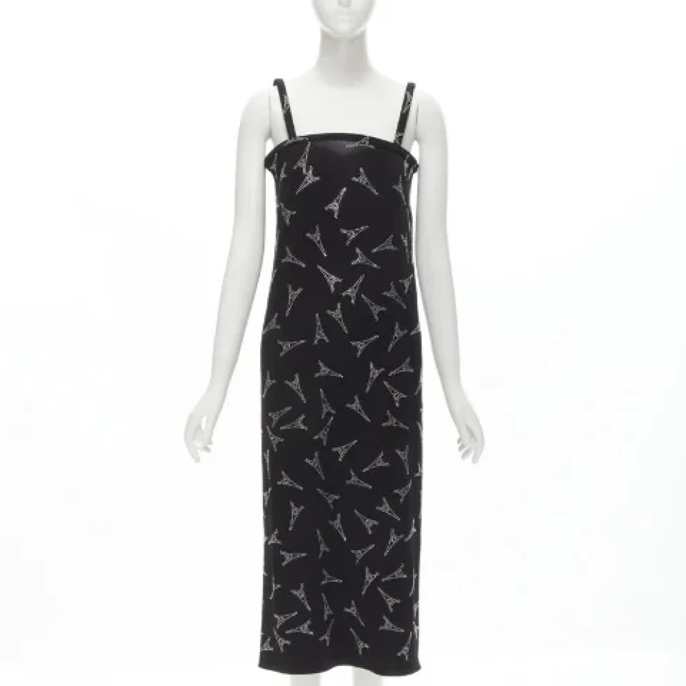 Balenciaga Vintage Pre-owned Viscose dresses Black Dames