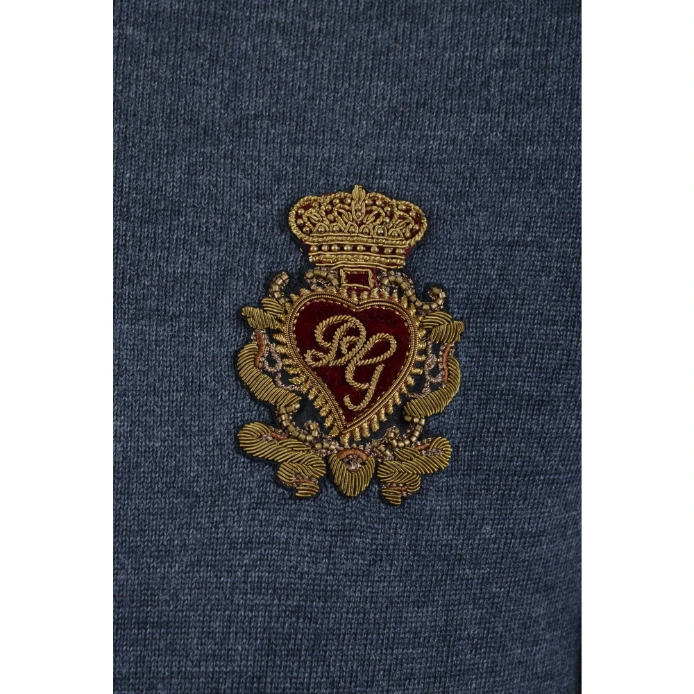 Dolce & Gabbana Geborduurde Heren Trui Gray Heren