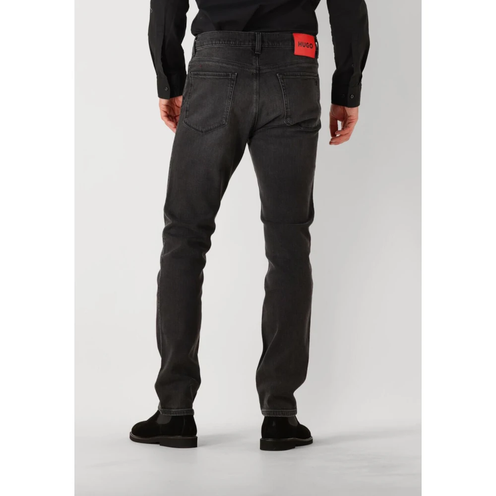 Hugo Boss Slim Fit Zwarte Jeans voor Heren Black Heren