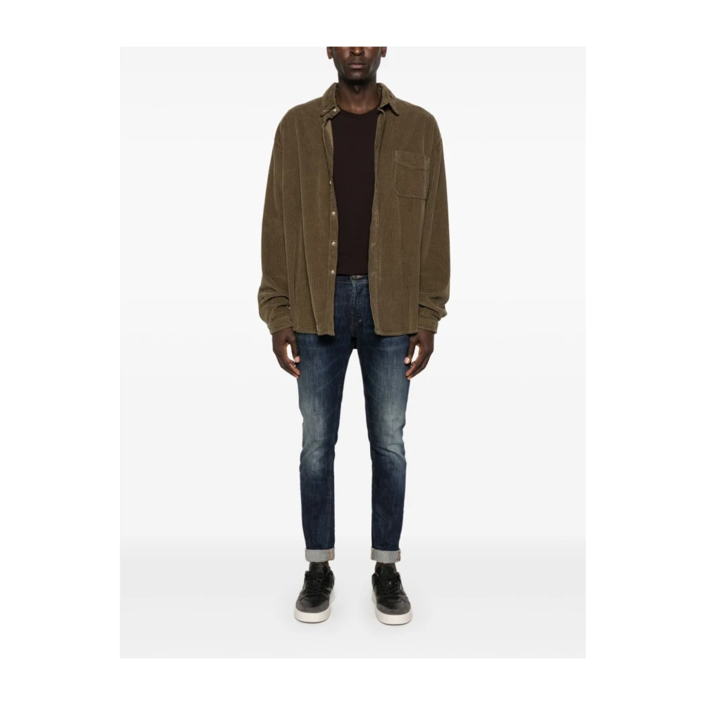 Dondup Blauwe Denim Broek Slim Fit Blue Heren