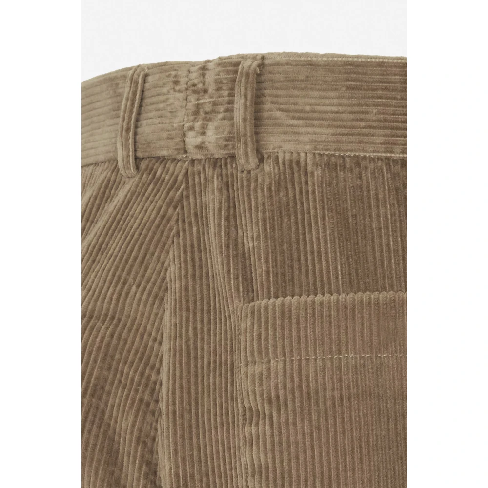 Fendi Bruine Corduroy Straight Leg Broek Brown Heren