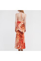 robe-longue-imprimee-plumange-orange