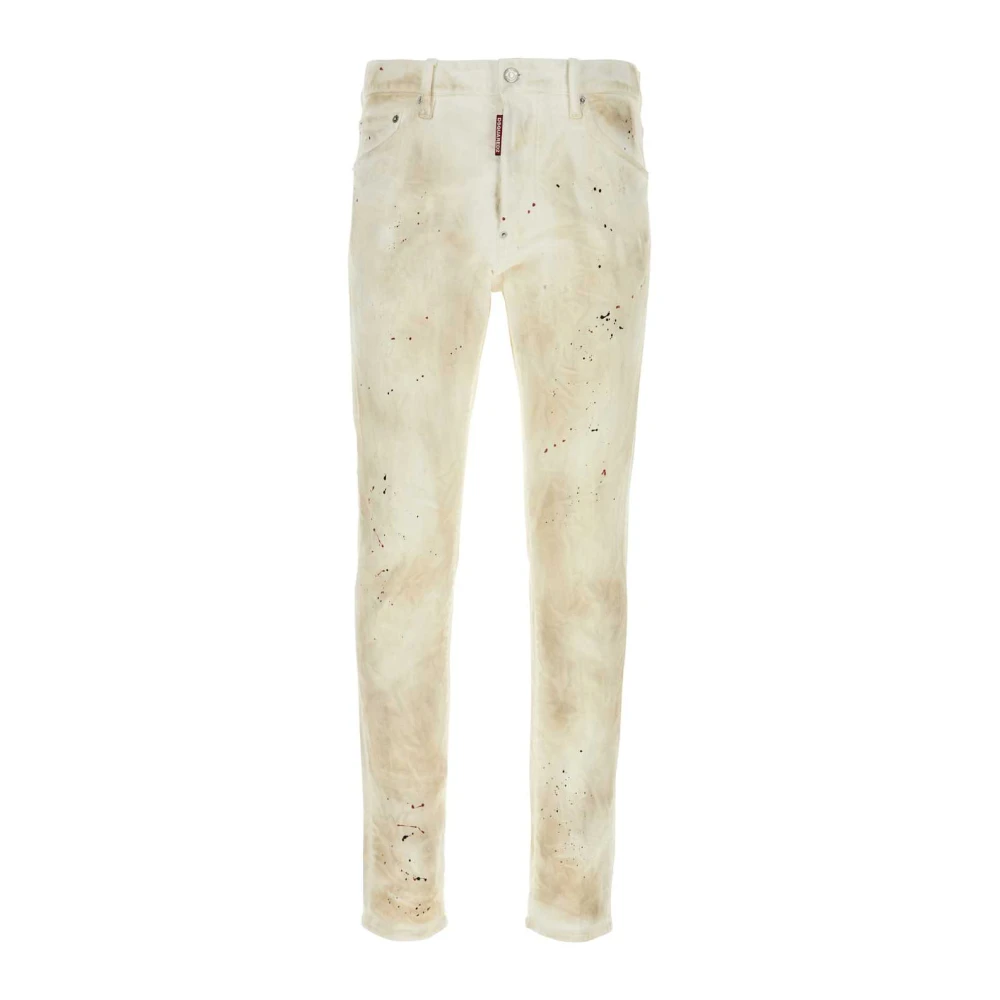 Dsquared2 Witte Stretch Denim Cool Guy Jeans Multicolor Heren