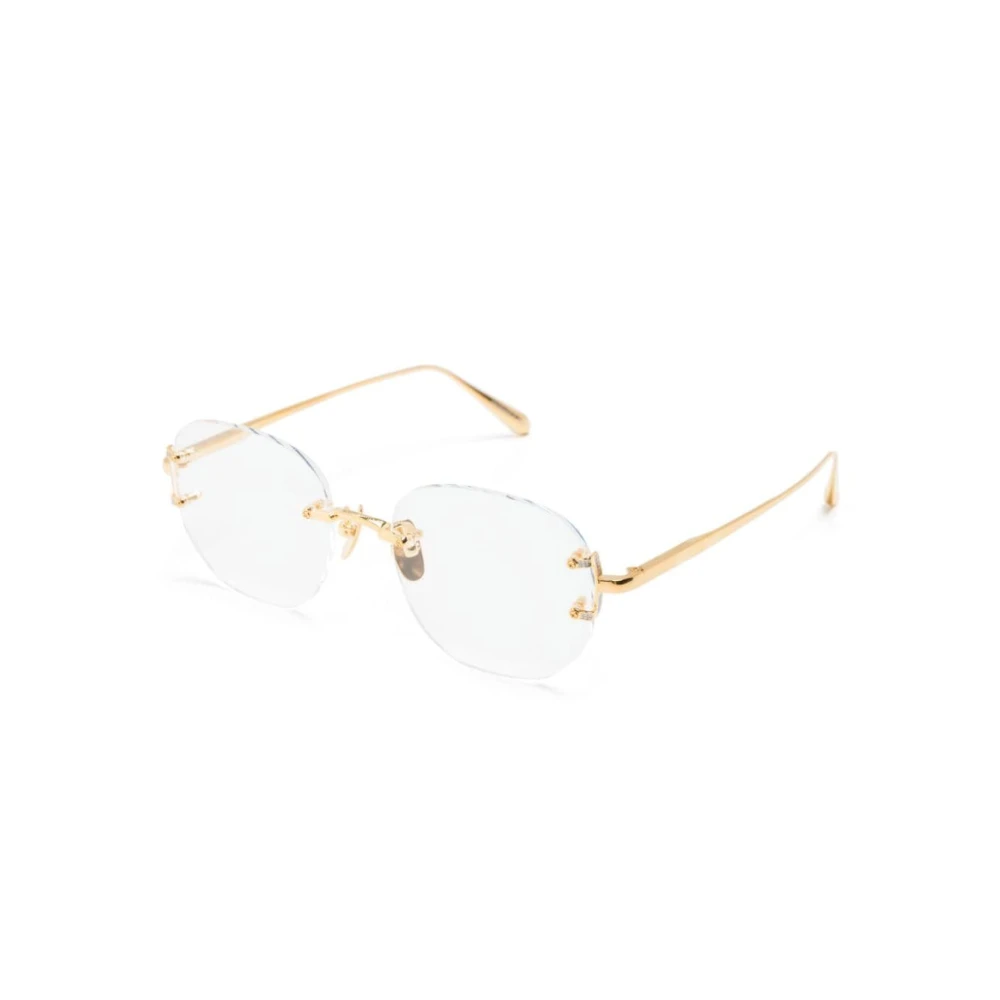 Linda Farrow Gouden Optisch Frame Must-Have Stijl Yellow Unisex