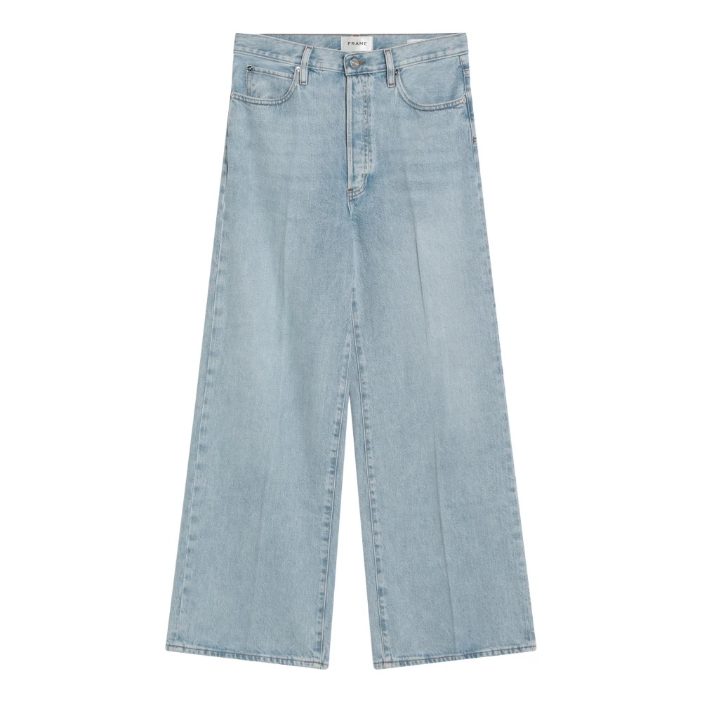 Frame Wijde Palazzo Jeans Blue Dames
