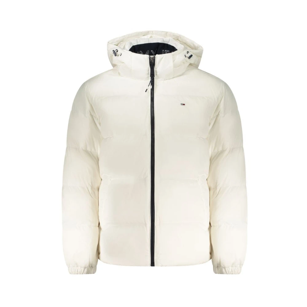 Tommy Hilfiger Men's White Winter Jackets, M, Polyester Jackets & Coat