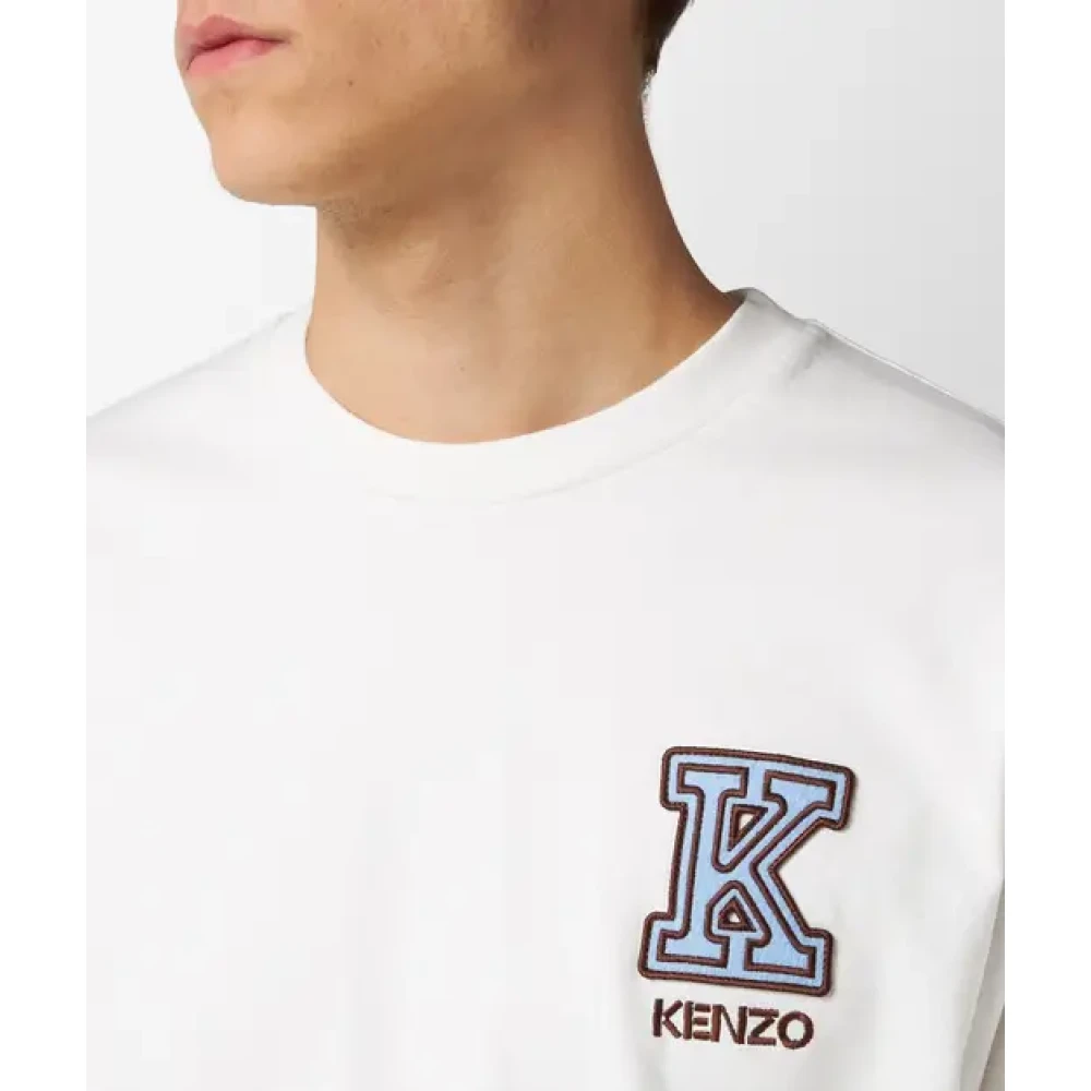 Kenzo Stijlvolle K T-shirt voor Mannen White Heren