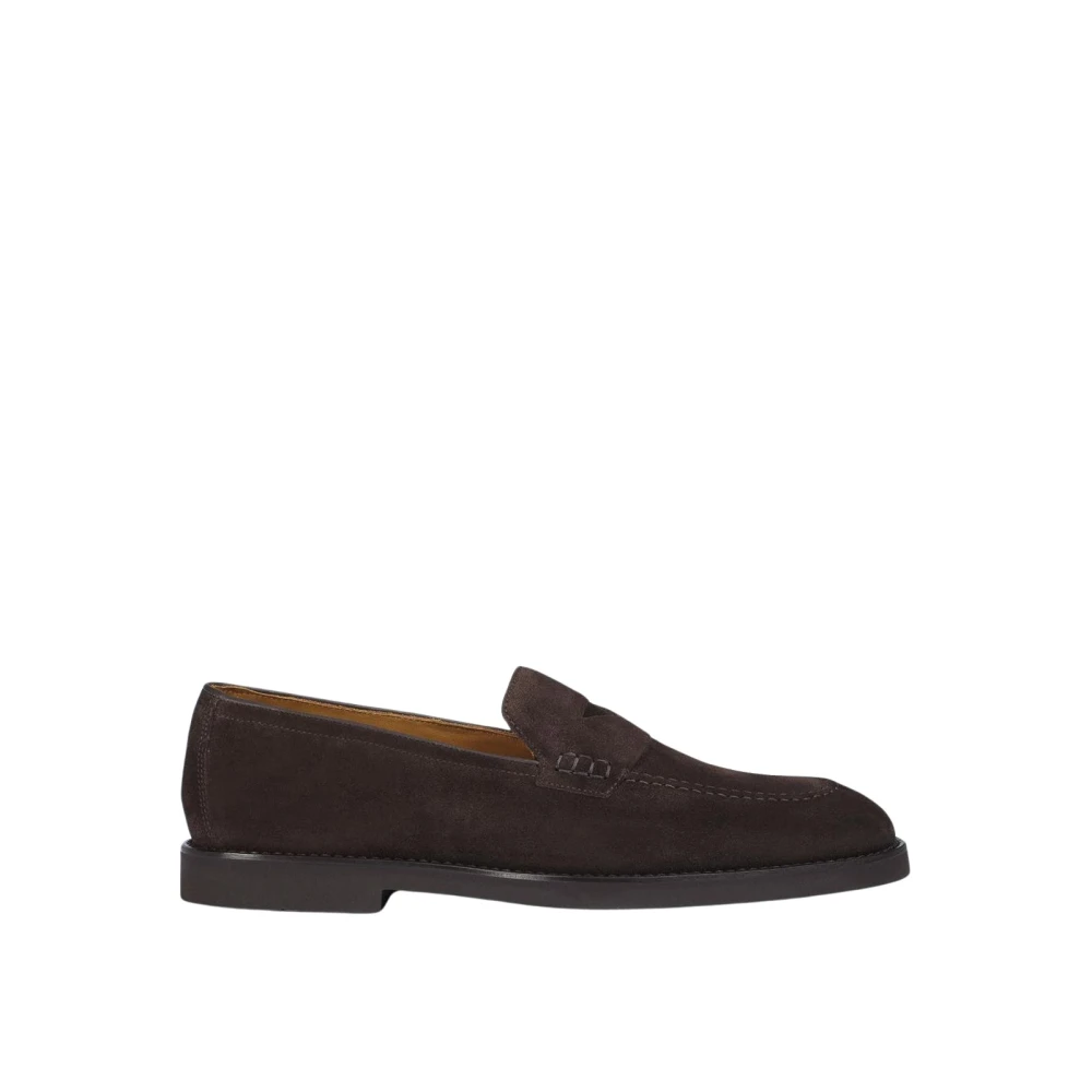 Doucal's Men's Brown Adler Penny Loafer - Loafers - 9 Uk - Shoes
