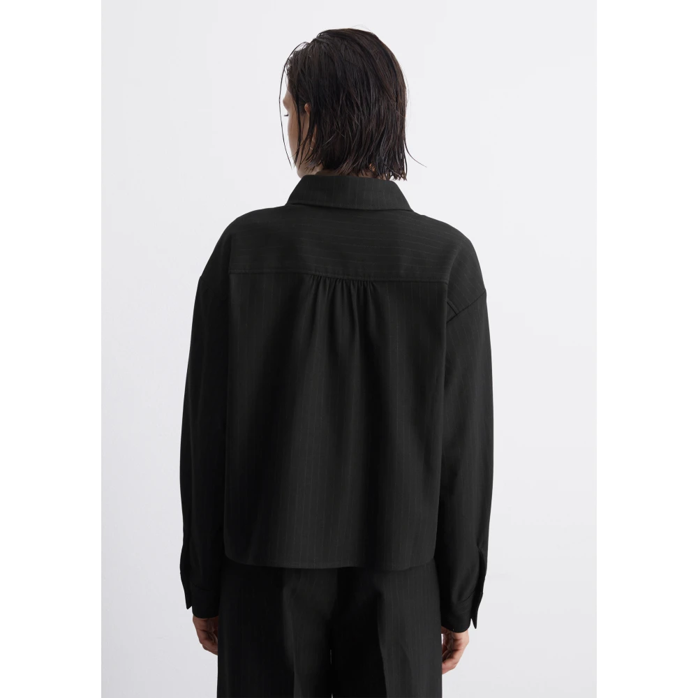Marc O'Polo Relaxte gestreepte blouse Black Dames