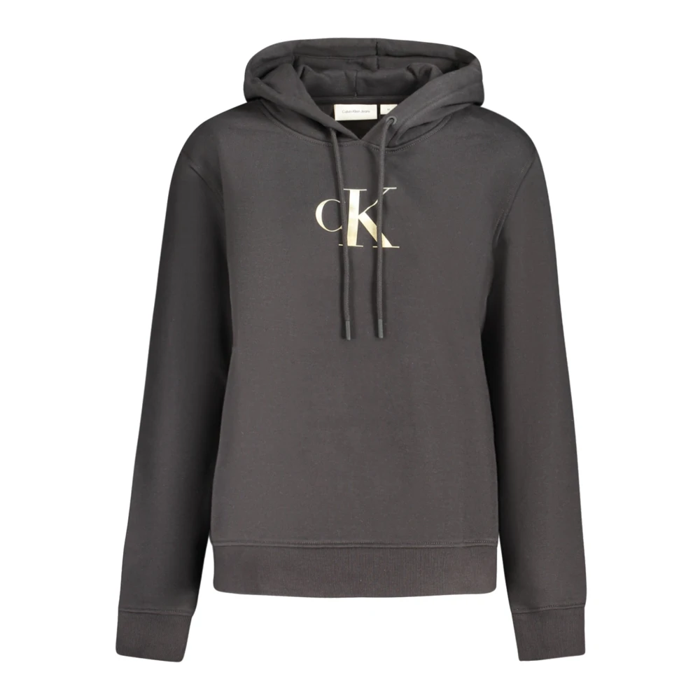 Calvin Klein Zwarte hoodie met logoprint Black Dames