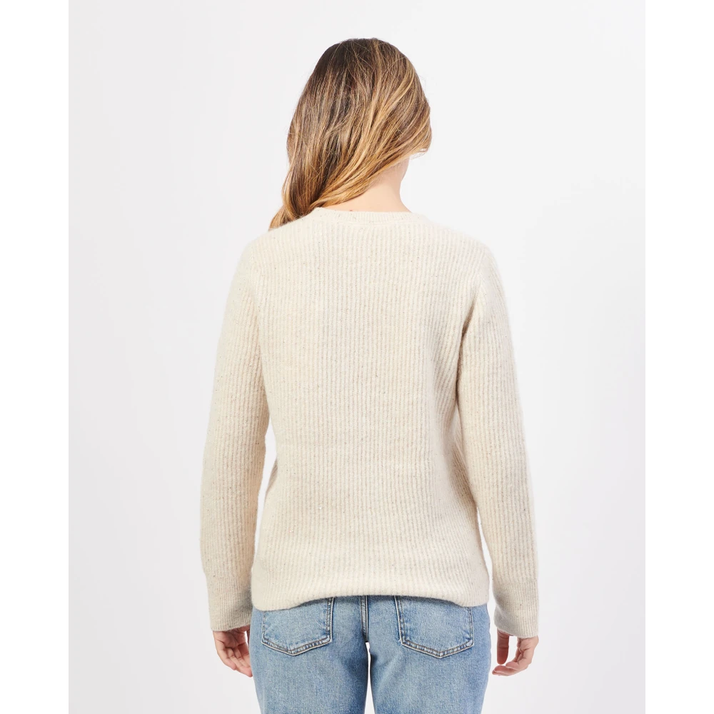 Gerry Weber Beige Crew Neck Cotton Sweater Beige Dames