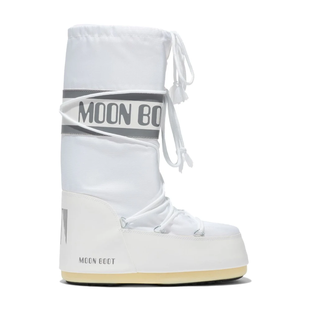 Moon Boot Vita Snö stövlar med Logotyptryck White, Dam